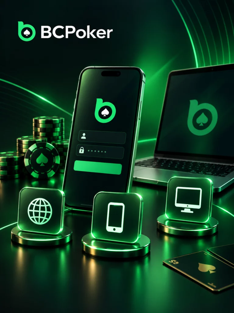 BCPoker mobile and desktop access